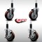 Service Caster 4'' SS Maroon Poly Wheel Swivel 1-1/8'' Expanding Stem Caster Set 2 Brakes, 4PK SCC-SSEX20S414-PPUB-MRN-2-TLB-2-118 - alternate 4